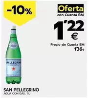 Oferta de San Pellegrino - Agua Con Gas por 1,36€ en BM Supermercados