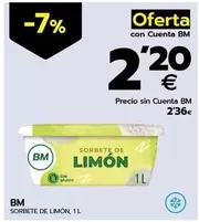 Oferta de Bm - Sorbete De Limon por 2,2€ en BM Supermercados