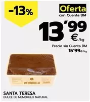 Oferta de Santa Teresa - Dulce De Membrillo Natural por 13,99€ en BM Supermercados