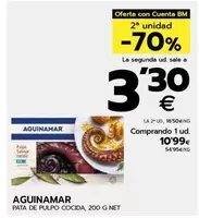 Oferta de Aguinamar - Pata De Pulpo Cocida por 10,99€ en BM Supermercados