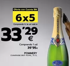 Oferta de Pommery - Champagne Brut Royal por 33,29€ en BM Supermercados