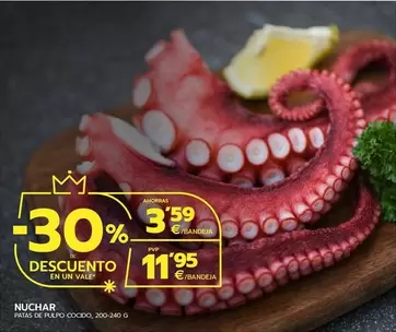 Oferta de Nuchar - Patas De Pulpo Cocido por 11,95€ en BM Supermercados