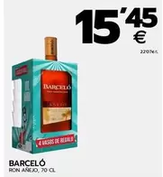 Oferta de Barceló - Ron Anejo por 15,45€ en BM Supermercados