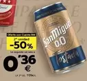 Oferta de San Miguel - Cerveza 0.0 Tostada por 0,36€ en BM Supermercados