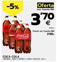 Oferta de Coca-Cola - Original, Zero Cafeina O Zero Azucar por 3,9€ en BM Supermercados