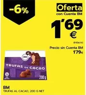 Oferta de Bm - Trufas Al Cacao por 1,69€ en BM Supermercados