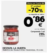 Oferta de Destapa La Huerta - Pimientos Del Piquillo Estilo Tradicional por 2,85€ en BM Supermercados