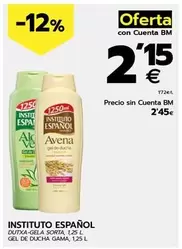 Oferta de Instituto Español - Gel De Ducha Gama por 2,15€ en BM Supermercados