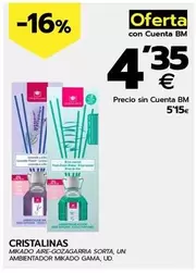 Oferta de Cristalinas - Ambientador Mikado Gama por 5,15€ en BM Supermercados