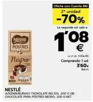 Oferta de Nestlé - Chocolate Para Postres Negro por 3,6€ en BM Supermercados