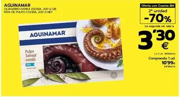 Oferta de Aguinamar - Pata De Pulpo Cocida por 10,99€ en BM Supermercados