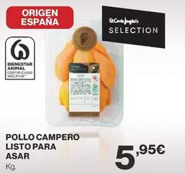 Oferta de Origen - Pollo Campero Listo Para Asar por 5,95€ en Supercor