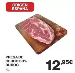 Oferta de Origen - Presa De Cerdo 50% Duroc por 12,95€ en Supercor