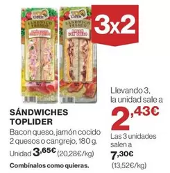 Oferta de Toplider - Sandwiches por 3,65€ en Supercor