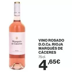 Oferta de Marqués de Cáceres - Vino Rosado D.o.ca.rioja por 4,65€ en Supercor