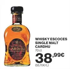 Oferta de Cardhu - Whisky Escoces Single Malt por 38,99€ en Supercor