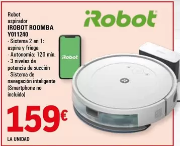 Oferta de Irobot - Robot Aspirador Roomba Y011240 por 159€ en E.Leclerc