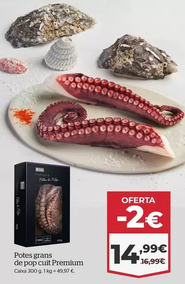 Oferta de Patas Grandes De Pulpo Cocido Premium por 14,99€ en La Sirena