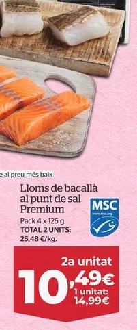 Oferta de Lomos De Bacalao Al Punto De Sal Premium  por 14,99€ en La Sirena