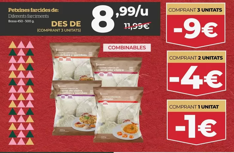 Oferta de Conchas Rellenas  por 8,99€ en La Sirena