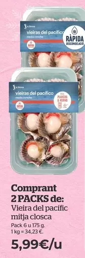 Oferta de Vieira Pacífico Media Concha por 5,99€ en La Sirena