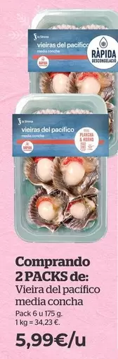 Oferta de Vieira Pacífico Media Concha por 5,99€ en La Sirena