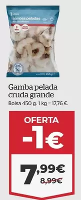 Oferta de Gamba Pelada Cruda Grande por 7,99€ en La Sirena