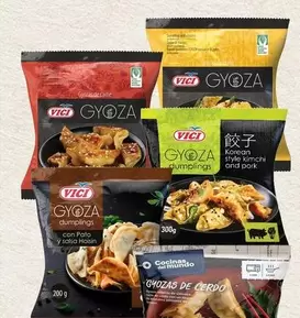 Oferta de Surtido De Gyozas Carne Vici; Cerdo Kimchi Vici; Verduras Langostinos O Pollo Vici por 4,49€ en La Sirena