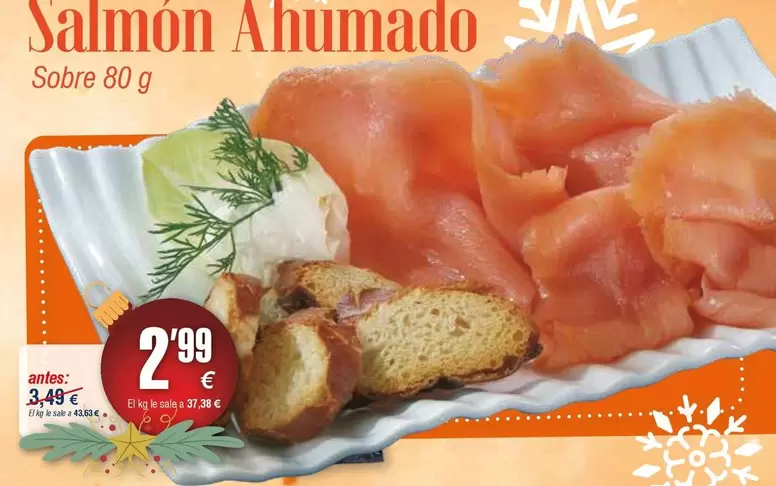 Oferta de Salmón Ahumado por 2,99€ en Abordo