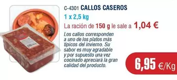 Oferta de Callos Caseros por 6,95€ en Abordo