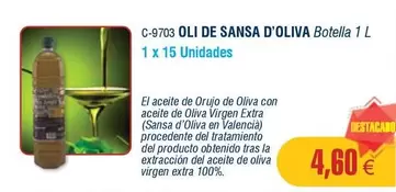 Oferta de Oli De Sansa D'Oliva  por 4,6€ en Abordo