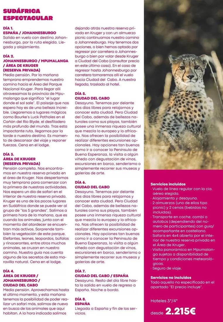 Oferta de Sudáfrica Espectacular  por 2215€ en Nautalia Viajes