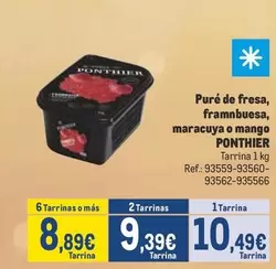 Oferta de Ponthier - Pure De Fresa, Frambuesa, Maracuya O Mango por 10,49€ en Makro