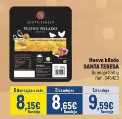 Oferta de Santa teresa - Huevo Hilado por 9,59€ en Makro