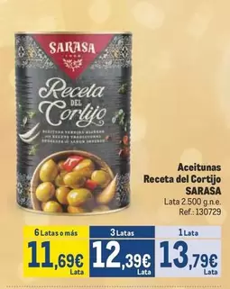 Oferta de Sarasa - Aceitunas Receta Del Cortijo por 13,79€ en Makro