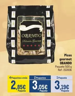 Oferta de Obando - Picos Gourmet por 3,19€ en Makro