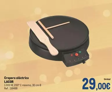 Oferta de Lacor - Crepera Eléctrica por 29€ en Makro