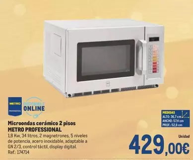 Oferta de Control - Microondas Cerámico 2 Pisos por 429€ en Makro