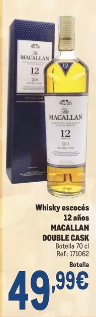 Oferta de Macallan - Whisky Escocés 12 Anos por 49,99€ en Makro