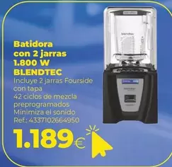 Oferta de Batidora Con 2 Jarras por 1189€ en Makro