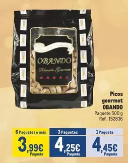 Oferta de Obando - Picos Gourmet por 4,45€ en Makro