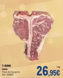 Oferta de T-bone Vaca por 26,95€ en Makro