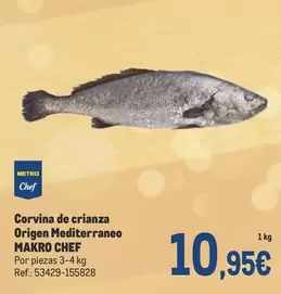 Oferta de Chef - Corvina De Crianza Origen Mediterraneo por 10,95€ en Makro