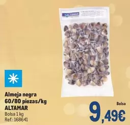 Oferta de Altamar - Almeja Negra 60/80 Piezas/kg por 9,49€ en Makro