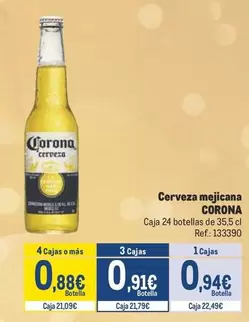 Oferta de Corona - Cerveza Mejicana por 0,94€ en Makro