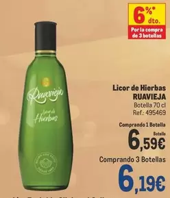 Oferta de Ruavieja - Licor De Hierbas por 6,59€ en Makro