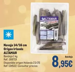 Oferta de Altamar - Navaja 14/16 Cm Origen Irlanda por 8,95€ en Makro