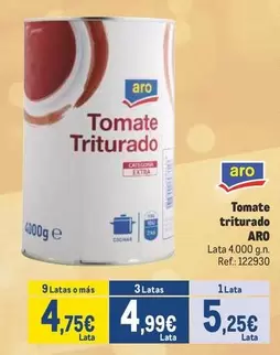 Oferta de Aro - Tomate Triturado por 5,25€ en Makro