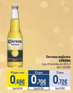 Oferta de Corona - Cerveza Mejicana por 0,72€ en Makro