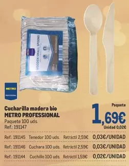 Oferta de Bio - Cucharilla Madera Bio por 1,69€ en Makro